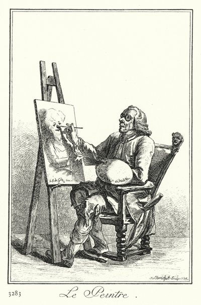 Malarz (grafika) autorstwa Joseph Franz von (after) Goez
