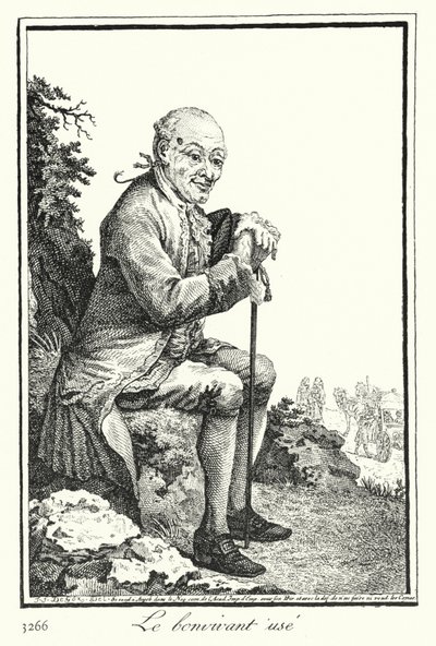 Zużyte Bon Viveur (grawerowanie) autorstwa Joseph Franz von (after) Goez