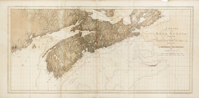 Mapa Nowej Szkocji autorstwa Joseph Frederick Wallet DesBarres