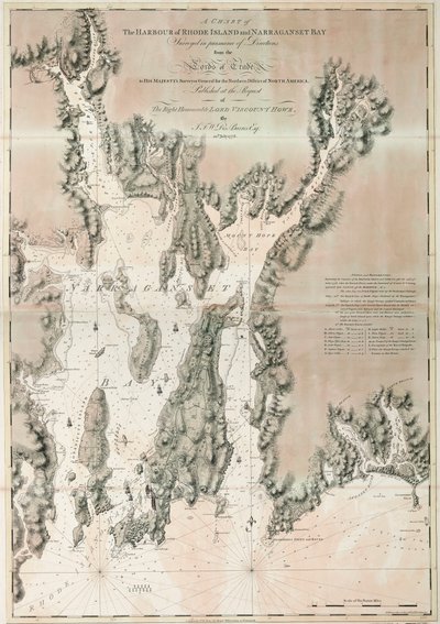 Mapa zatoki Ipswich i przylądka Ann, atlantyckie wybrzeże Ameryki Północnej autorstwa Joseph Frederick Wallet DesBarres