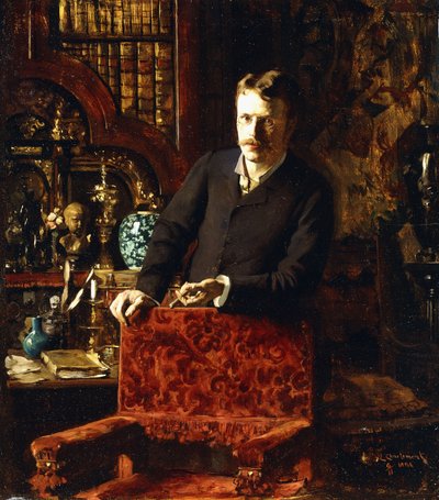 Dżentelmen we wnętrzu, 1881 autorstwa Joseph Gabriel Aubrun