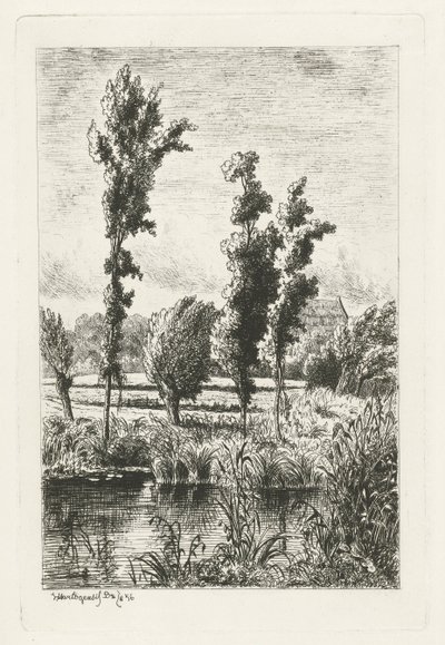 Drzewa przy rowie autorstwa Joseph Hartogensis
