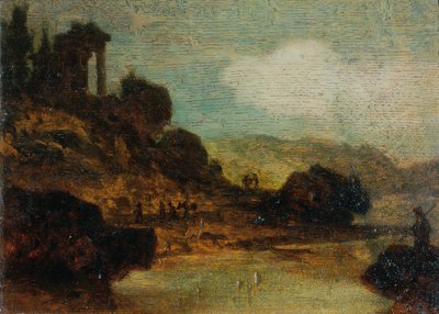 Krajobraz z ruinami autorstwa Joseph Hasslwander