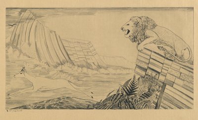 Lew i Gazela autorstwa Joseph Hecht