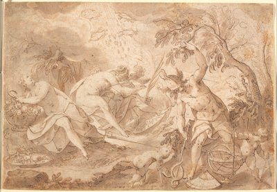 Różni bogowie i boginie: Ceres, Wenus, Mars i Merkury autorstwa Joseph Heintz d.Æ.