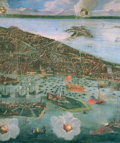 Wenecja z lotu ptaka (szczegóły 170292 i 61004) autorstwa Joseph Heintz der Jüngere