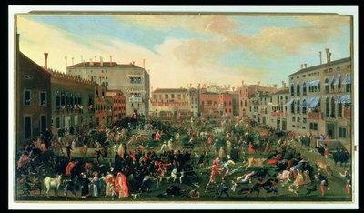 Święto Byków, Campo San Polo autorstwa Joseph Heintz der Jüngere