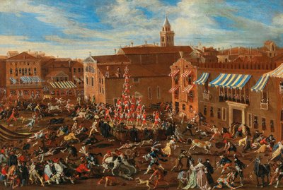 Polowanie na byki w Campo San Polo autorstwa Joseph Heintz the Younger