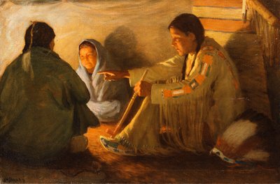 Indianie przy ognisku autorstwa Joseph Henry Sharp