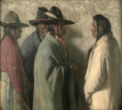 Misja młodych wodzów, ok. 1919 (olej na płótnie) autorstwa Joseph Henry Sharp