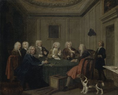 Klub dżentelmenów, ok. 1730 (olej na płótnie) autorstwa Joseph Highmore