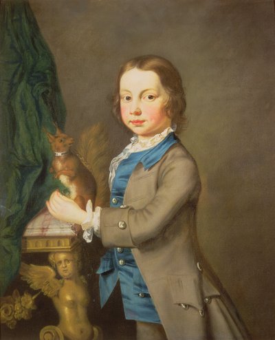Portret chłopca z wiewiórką, XVIII w. autorstwa Joseph Highmore