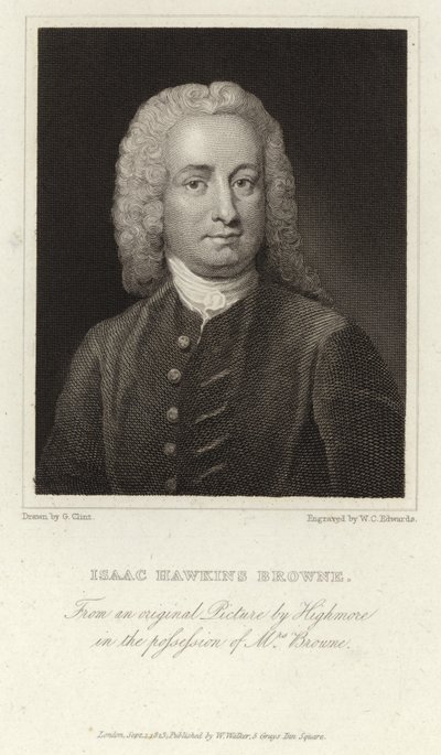Isaac Hawkins Browne - angielski pisarz i polityk (1705-1760) autorstwa Joseph Highmore