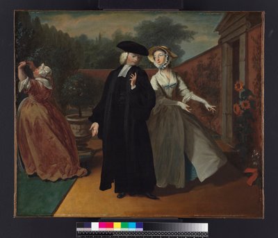 Pamela pokazuje panu Williamsowi kryjówkę na jej listy, z książki „Pamela: or Virtue Rewarded” Samuela Richardsona (1689-1761) opublikowanej 1740, ok. 1744 autorstwa Joseph Highmore