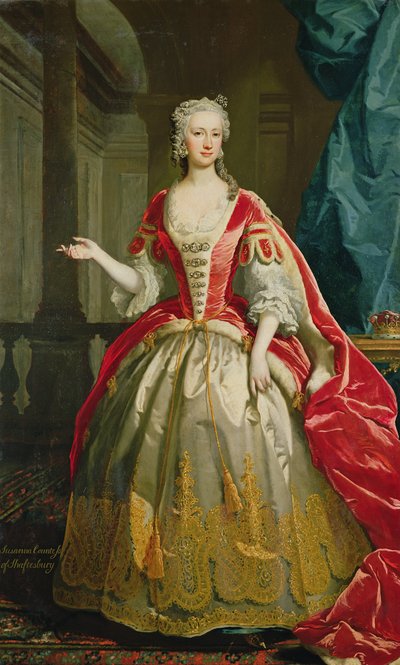 Zuzanna, czwarta hrabina Shaftesbury, 1744 autorstwa Joseph Highmore