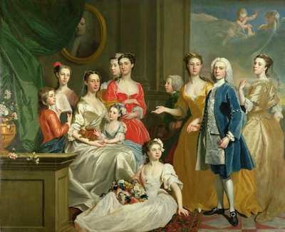 Rodzina Eldreda Lancelota-Lee, 1736 autorstwa Joseph Highmore