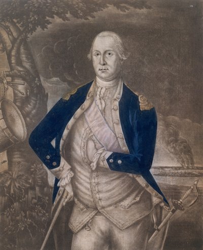 Jego Ekscelencja George Washington Esq-r., ca. 1777 autorstwa Joseph Hiller