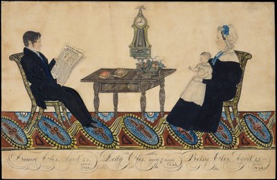 Państwo Daniel Otis z dzieckiem autorstwa Joseph Hilliard Davis