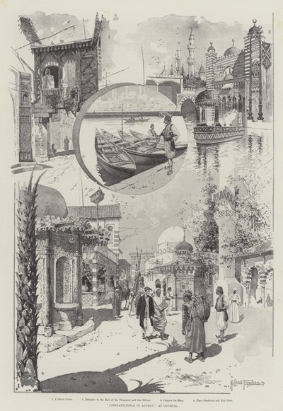 Konstantynopol w Londynie, w Olympii autorstwa Joseph Holland Tringham