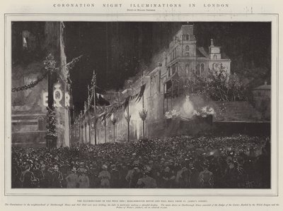 Iluminacje koronacyjne w Londynie autorstwa Joseph Holland Tringham