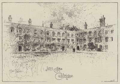 Jezus College, Cambridge autorstwa Joseph Holland Tringham