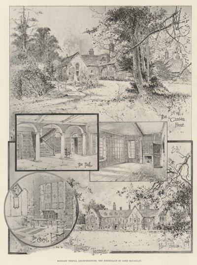 Świątynia Rothley, Leicestershire, miejsce narodzin Lorda Macaulay autorstwa Joseph Holland Tringham