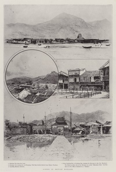 Sceny w brytyjskim Kowloon autorstwa Joseph Holland Tringham