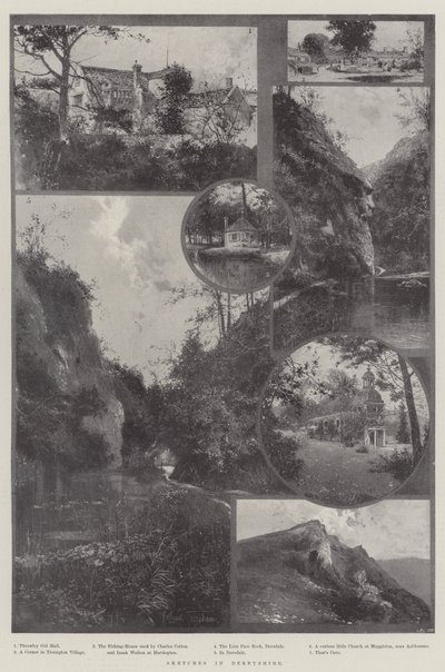 Szkice w Derbyshire autorstwa Joseph Holland Tringham