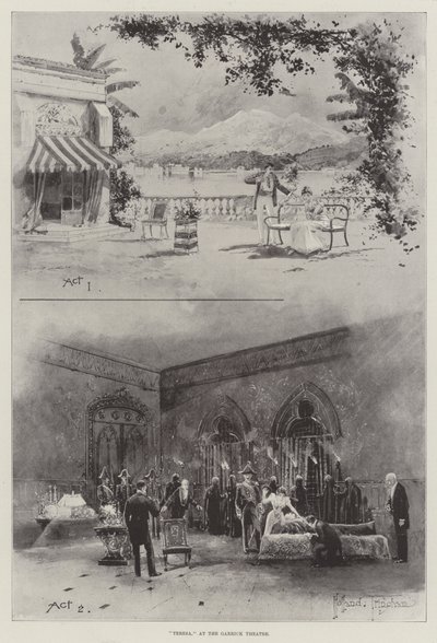 Teresa, w teatrze Garrick autorstwa Joseph Holland Tringham