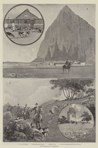 Polowanie na Calpe w Gibraltarze autorstwa Joseph Holland Tringham
