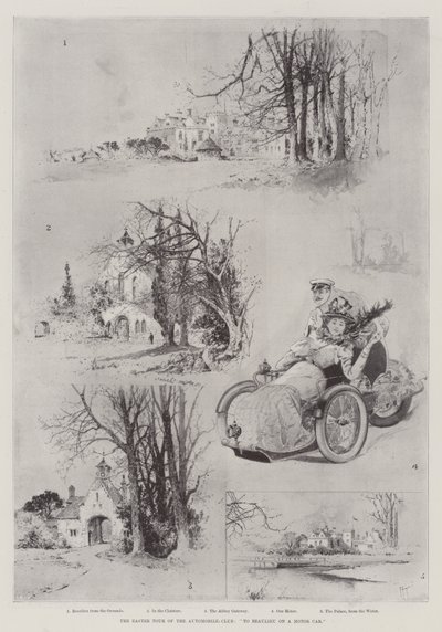 Wielkanocna wycieczka po Automobilklubie do Beaulieu samochodem autorstwa Joseph Holland Tringham