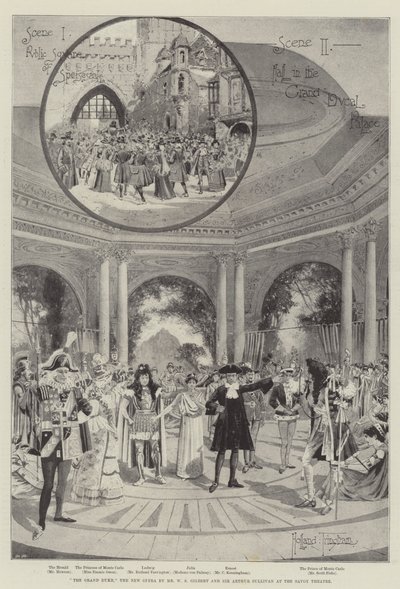 Wielki Książę, Nowa Opera WS Gilberta i Sir Arthura Sullivana w Savoy Theatre autorstwa Joseph Holland Tringham