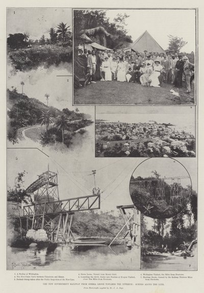Nowa kolej rządowa z Sierra Leone w kierunku wnętrza, sceny wzdłuż linii autorstwa Joseph Holland Tringham