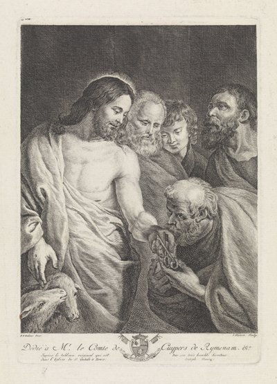 Piotr otrzymuje klucze Chrystusa autorstwa Joseph Hunin