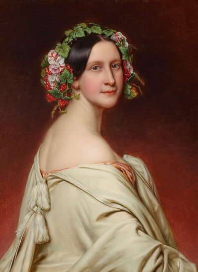 Portret aktorki Charlotte von Hagn 1809-1891, 1850. autorstwa Joseph Carl Stieler