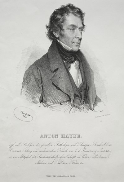 Portret dr Antona Hayne, 1840. autorstwa Joseph Kriehuber