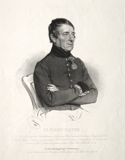 Portret dr. Józef Hauer autorstwa Joseph Kriehuber