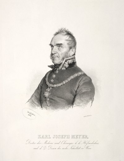 Portret dr Karla Josepha Meyera, 1844. autorstwa Joseph Kriehuber