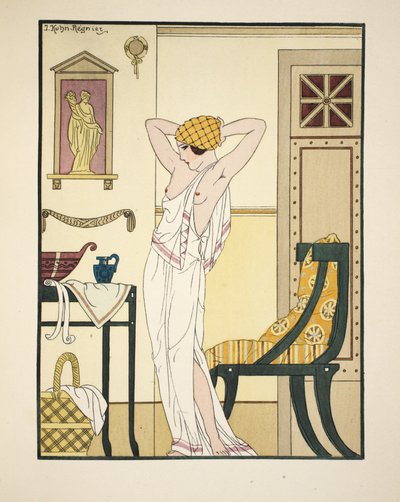 Mycie włosów, ilustracja z „Dzieła Hipokratesa”, 1934 autorstwa Joseph Kuhn Regnier