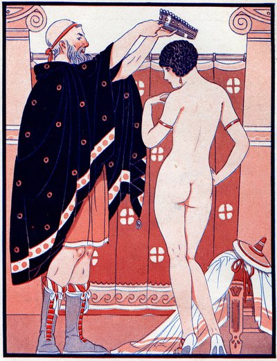 Trzy kobiece nagrody - Nagroda za piękno - ilustracja z la Vie Parisienne, 1929 autorstwa Joseph Kuhn Regnier
