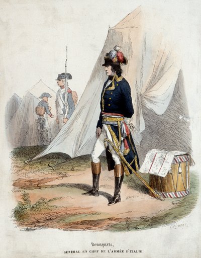 Portret Bonapartego (1769-1821) Naczelny Generał Armee Włoch autorstwa Joseph Louis Hippolyte Bellange