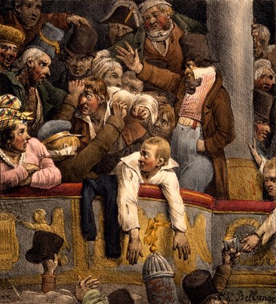 Bezpłatny pokaz, scena Avant autorstwa Joseph Louis Hippolyte Bellange