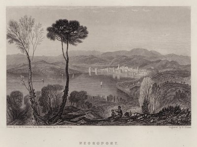 Negropont (kolor lito) autorstwa Joseph Mallord William (after) Turner