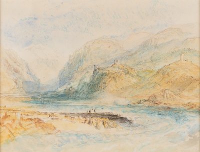 Szwajcarska dolina alpejska, ok. 1843 (akwarela na papierze) autorstwa Joseph Mallord William Turner