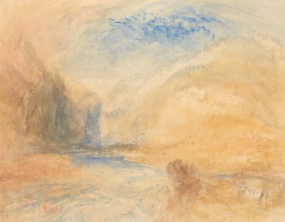 Przełęcz Swiss Pass, prawdopodobnie przełęcz św. Gotarda w pobliżu Faido autorstwa Joseph Mallord William Turner