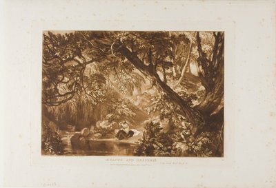 Aesacus i Hesperia, tablica 66 z Księgi Studiów autorstwa Joseph Mallord William Turner