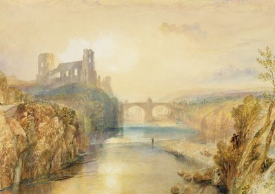 Zamek Barnard (akwarela, gwasz, długopis i tusz na papierze) autorstwa Joseph Mallord William Turner