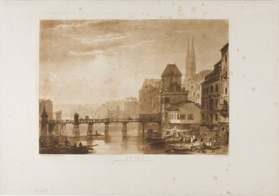 Bazylea, tablica 5 z Księgi Studiów autorstwa Joseph Mallord William Turner