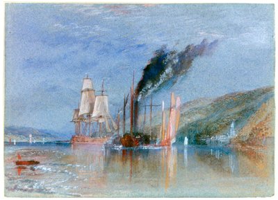 Między Quillebeuf a Villequier, ok. 1832 r. autorstwa Joseph Mallord William Turner