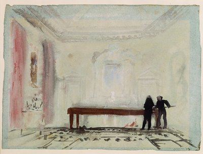 Gracze w bilard w Petworth House, 1830 (gwasz) autorstwa Joseph Mallord William Turner